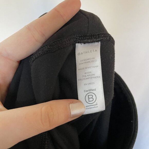 Athleta women's size XS leggings black athletic hidden pocket nylon spandex - Picture 7 of 8